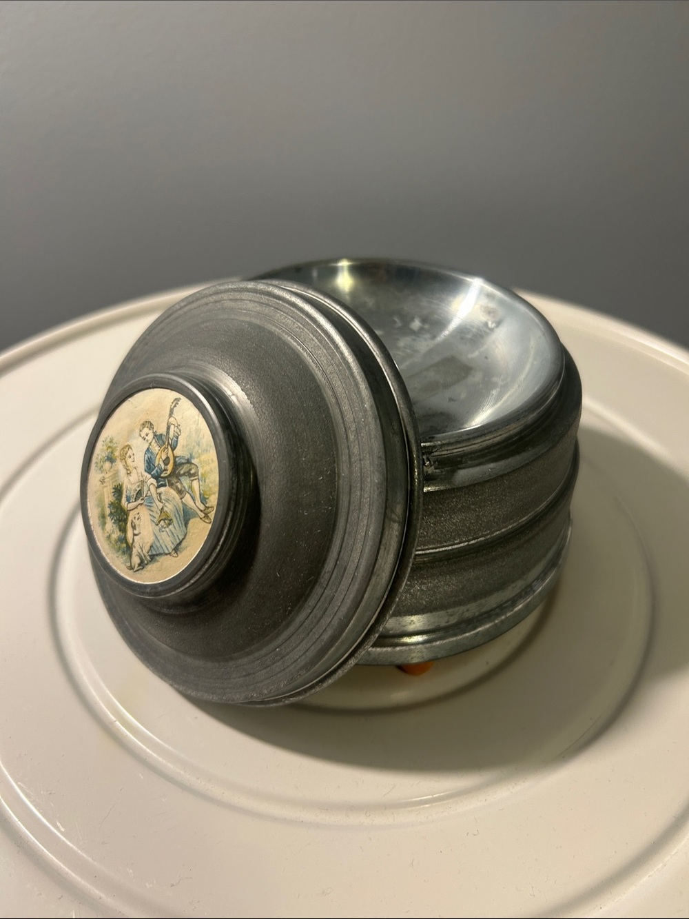 Vintage Thorens Swiss Powder Music Box
Powder Jar Vanity Box